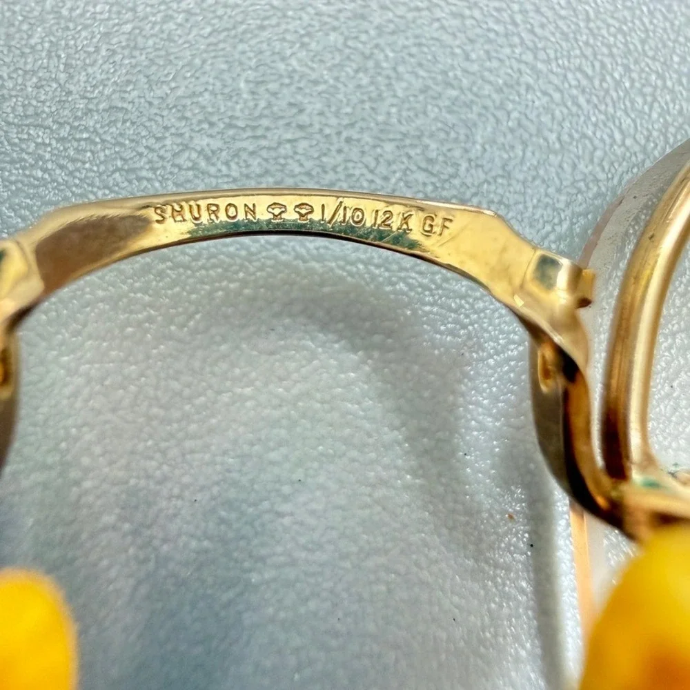 Vintage‎ Gold Filled Wire Frame Glasses with Case Signed